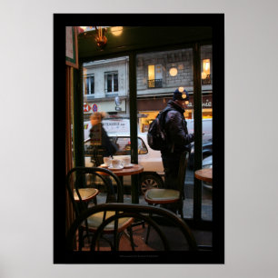 Poster Atmosphère parisienne Rue Rambuteau Beaubourg Post