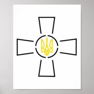 Poster Ato Traverser Tryzub Ukraine Volodymyr Zelensky