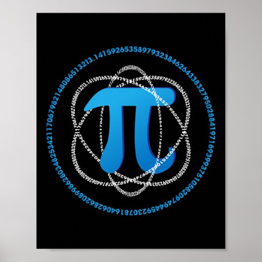 Poster Atom Pi Day Math Science Lover Cadeau (Devant)