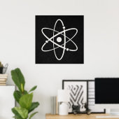 Poster Atomes Science Atome Orbite Icône Molécule Art Noi (Bureau à domicile)