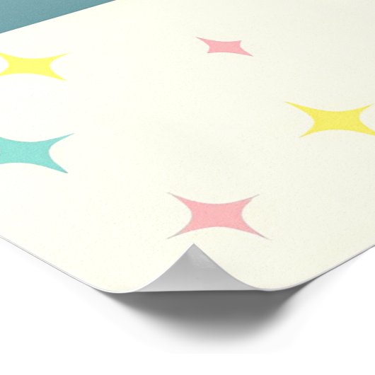 Poster Atomic Futuristic Big Fins Coupe Car (Coin)