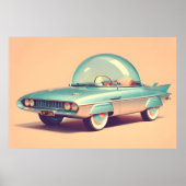 Poster Atomic Futuristic Bubble Blaster Car (Devant)