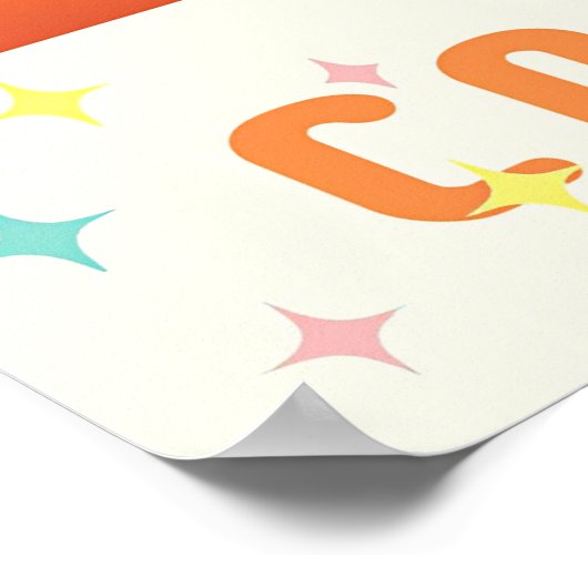 Poster Atomic Futuristic Cosmic Storm Martini (Coin)