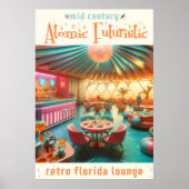 Poster Atomic Futuristic Retro Florida Lounge (Devant)