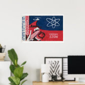 Poster Atomic Symbol Soviet Union Mid-Century Matchbox (Bureau à domicile)