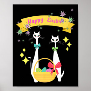 Poster Atomique Moyen Siècle moderne Cool Chat Happy East