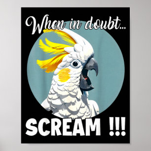 Poster Atoo Meme T, cri drôle Atoo à crête sulfurée