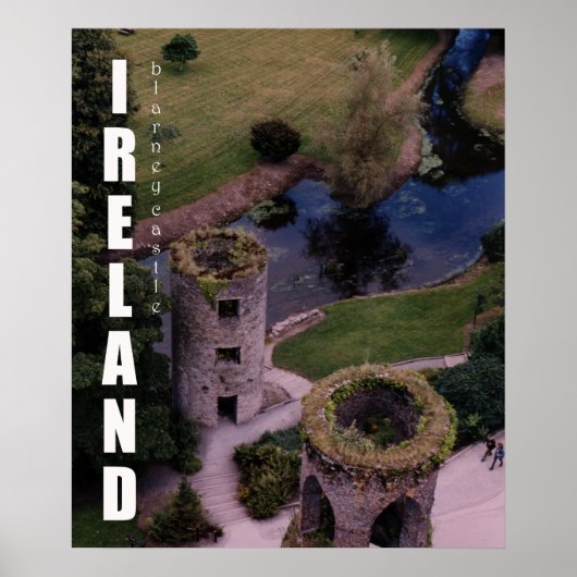 Poster Atop Blarney Castle, Irlande (Devant)