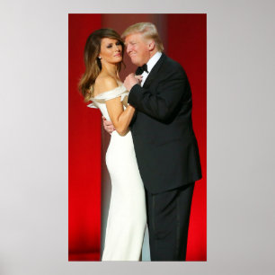 Poster Atout de Donald et de Melania et la boule de