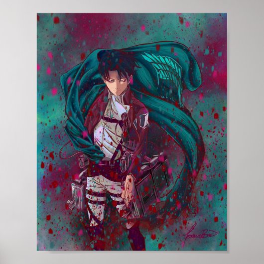 Poster Attack On Titan Fanart Levi Ackerman Version 25 (Devant)