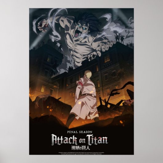 Poster Attack On Titan Season 4 Final Season  (Devant)