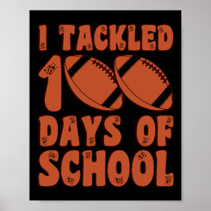 Poster Attaqué 100 Jours De Football Scolaire Pour Garçon