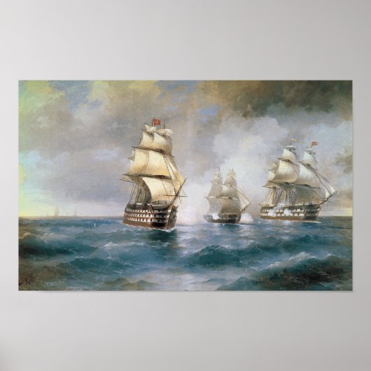 Poster Attaque au mercure par deux navires turcs (Devant)