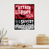 Poster Attaque aux mouches ! (Cuisine)