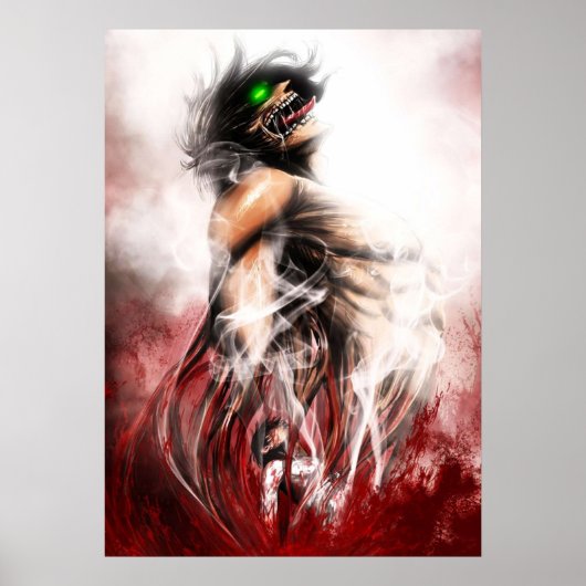 Poster Attaque contre Titan Eren (Devant)
