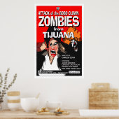 Poster Attaque de Bobo Clown Zombies (Cuisine)