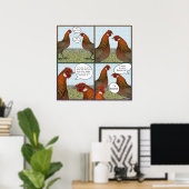 Poster Attaque de coq (Bureau à domicile)