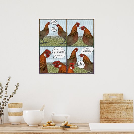 Poster Attaque de coq (Cuisine)