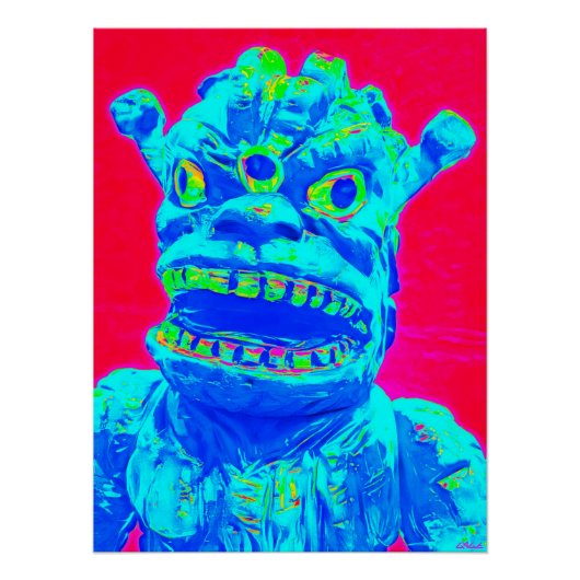 Poster Attaque de monstre de pop (Devant)