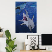 Poster Attaque de requin (Bureau à domicile)
