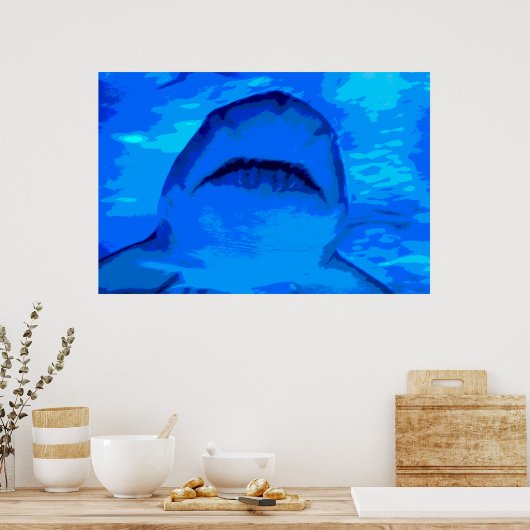 Poster Attaque de requin (Cuisine)