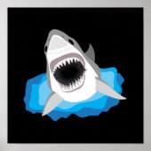 Poster Attaque de requin - Grand requin blanc (Devant)