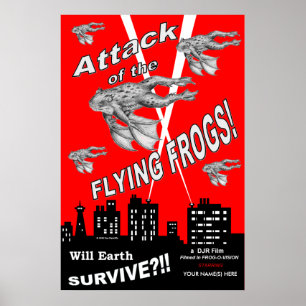 Poster Attaque des grenouilles de vol