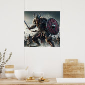 Poster Attaque majestueuse à échelle grise (Cuisine)