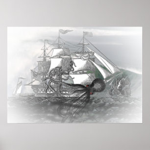 Poster Attaque par le poulpe géant