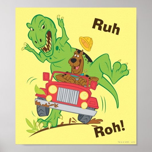 Poster Attaque Scooby Doo T-Rex (Devant)