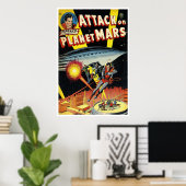 Poster Attaque Sur La Planète Mars (1951) (Bureau à domicile)