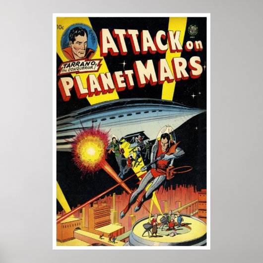 Poster Attaque Sur La Planète Mars (1951) (Devant)