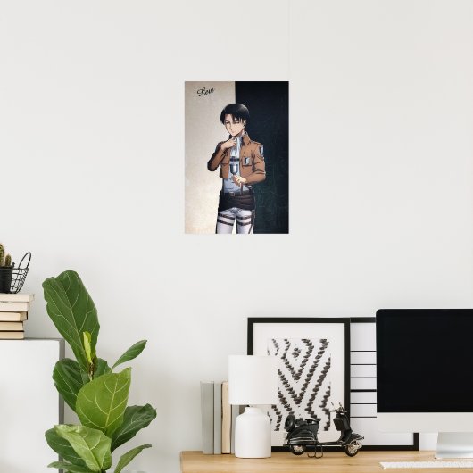 POSTER ATTAQUE SUR TITAN LEVI ACKERMAN (Bureau à domicile)