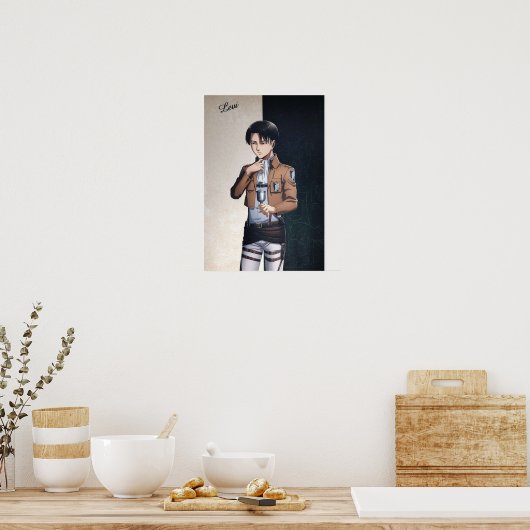 POSTER ATTAQUE SUR TITAN LEVI ACKERMAN (Cuisine)
