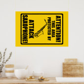 Poster Attaquer le saxophone (Cuisine)