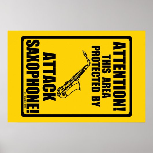 Poster Attaquer le saxophone (Devant)