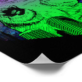 Poster Attaques de catzilla géante Monster Cat Skyline (Coin)