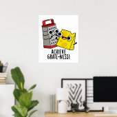 Poster Atteindre Gratesse Funny Fromage Puns (Bureau à domicile)