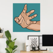 Poster Atteindre la main (Bureau à domicile)