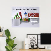 Poster Atteindre l'affiche de succès (Bureau à domicile)