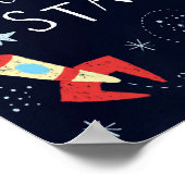 Poster Atteindre les Étoiles Joli Galaxie Planètes Nurser (Coin)