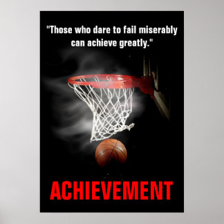 Poster Atteinte Basketball Inspiration Motivation