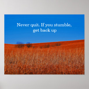 Poster Attendez l'affiche de motivation de récupération
