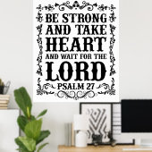 Poster Attendez Le Seigneur (Bureau à domicile)