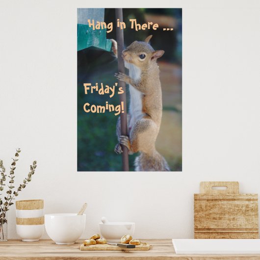 Poster Attends là, vendredi arrive ! Écureuil (Cuisine)