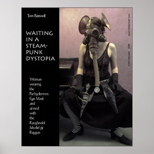 Poster Attente dans une dystopie de Steampunk (Devant)