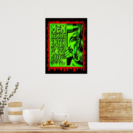 Poster Attention ! (Cuisine)