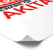 Poster Attention À Akita (Coin)