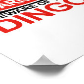 Poster Attention À Dingo (Coin)