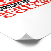 Poster Attention À La Frontière Collie (Coin)